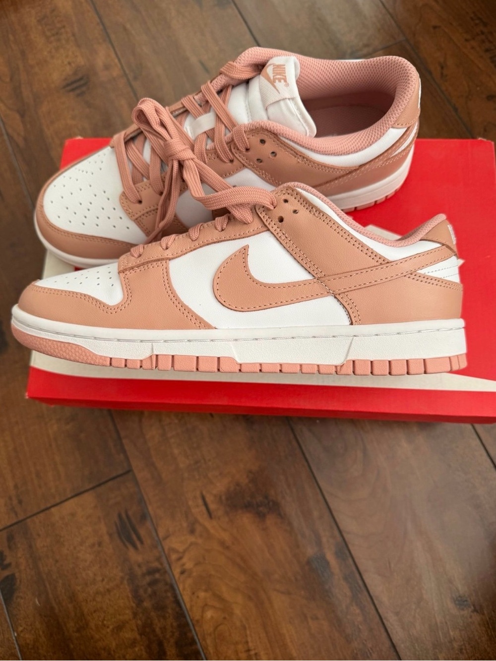 Nike Dunk Low White and Rose Whisper - Picture 1 of 5
